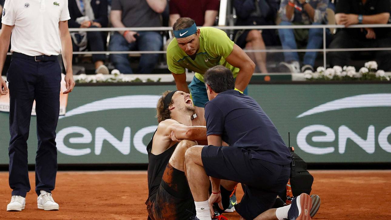 Alexander Zverev schrie nach seiner Verletzung laut auf