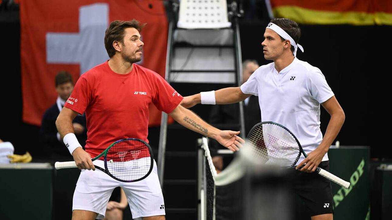 Stan Wawrinka (l.) machte den Schweizer Sieg gegen Daniel Altmaier klar