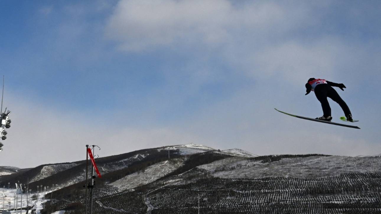 Schmid Neunter nach dem Springen