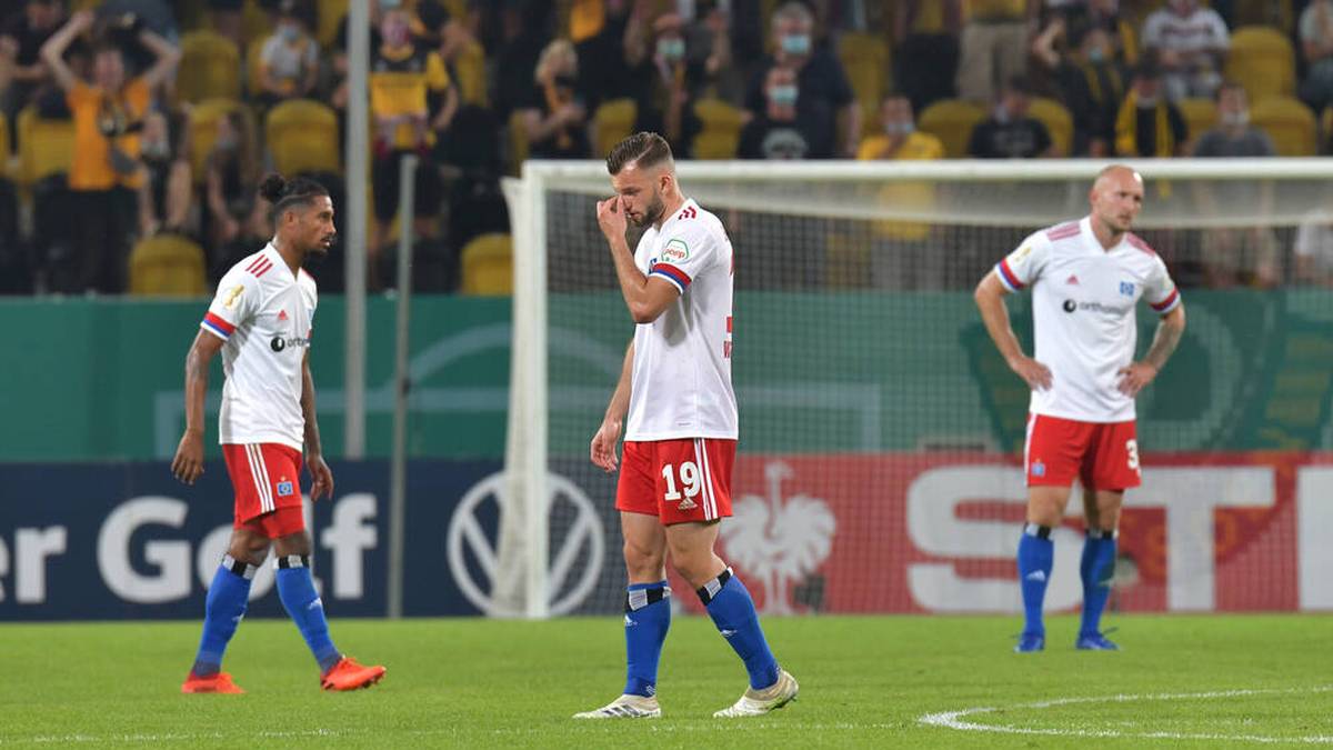 Dfb Pokal Hsv Verliert Klar Gegen Dresden Auch Bielefeld Raus