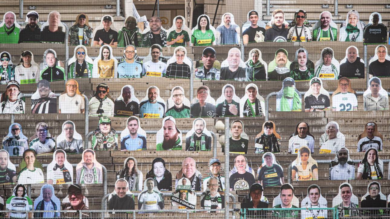 Gladbach-Profis als Pappkameraden