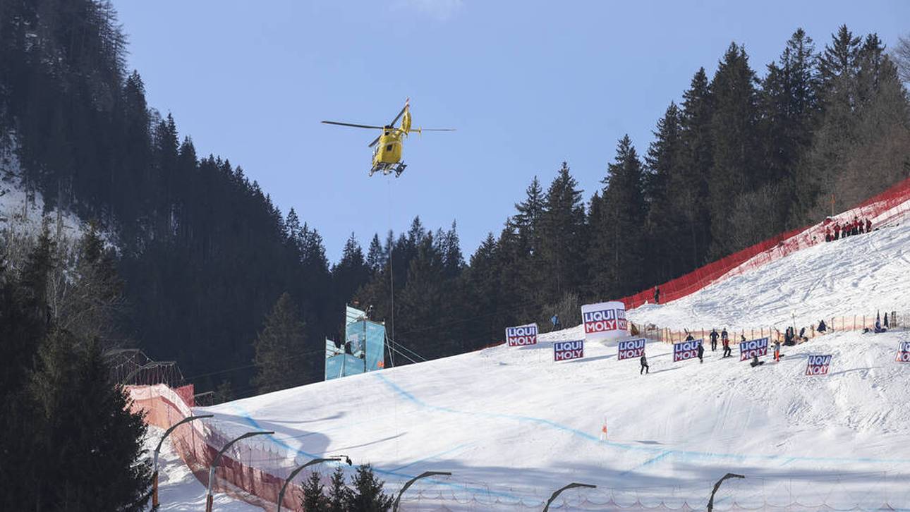 Auch Ryan Cochran-Siegle musste mit dem Hubschrauber von der Streif abtransportiert werden