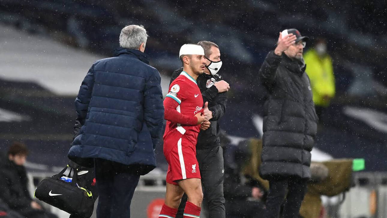 Thiago verletzte sich am Kopf und bekam einen Verband