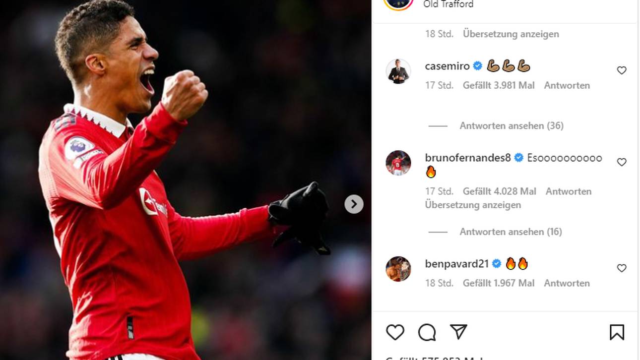 Benjamin Pavard reagierte auf den Post von Raphael Varane