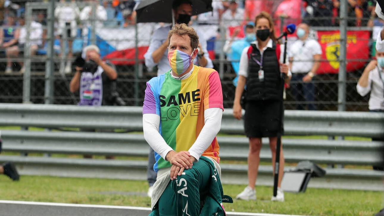 Wegen Regenbogen-Shirt! Ärger für Vettel