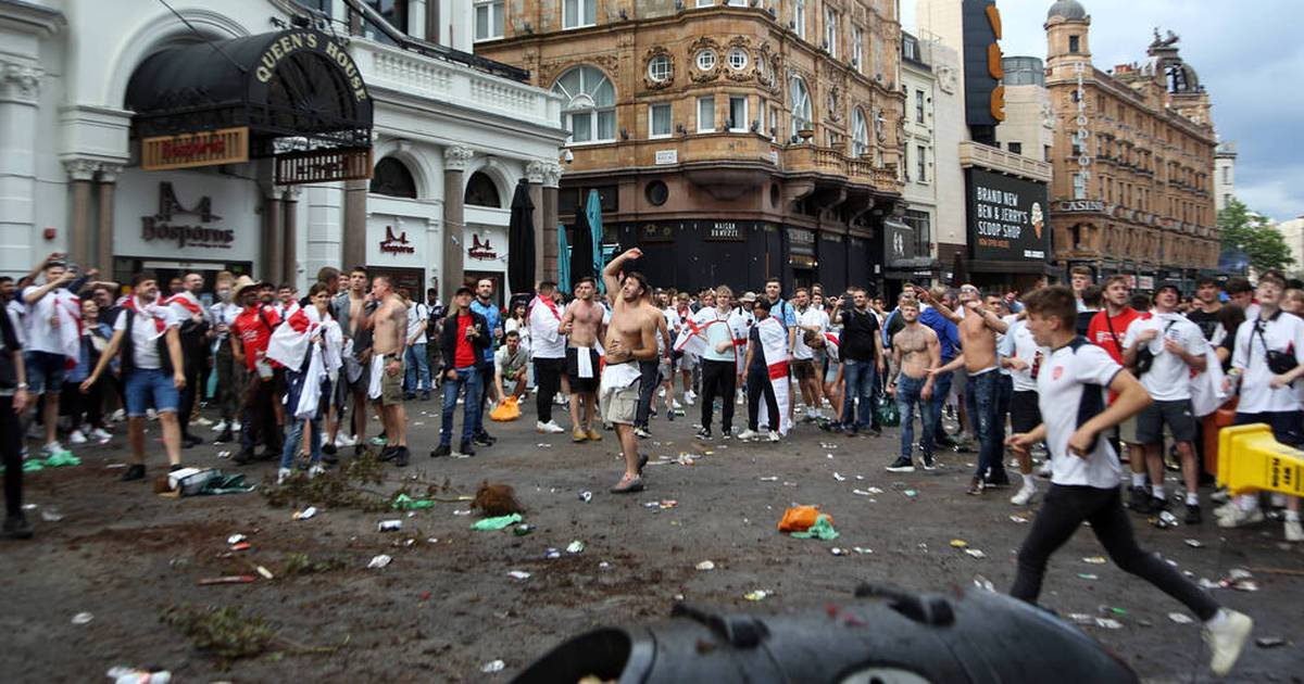 England fans are causing trouble in London