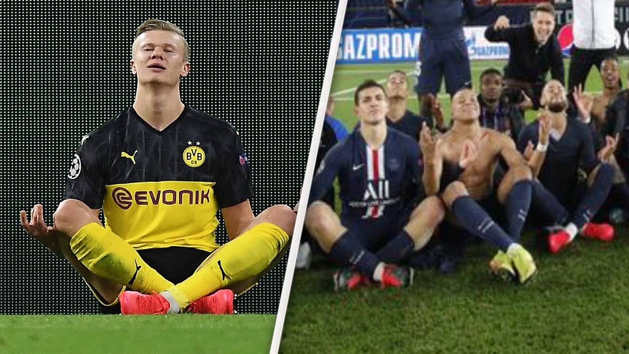 Die Spieler von PSG kopierten die Jubel-Pose von Erling Haaland