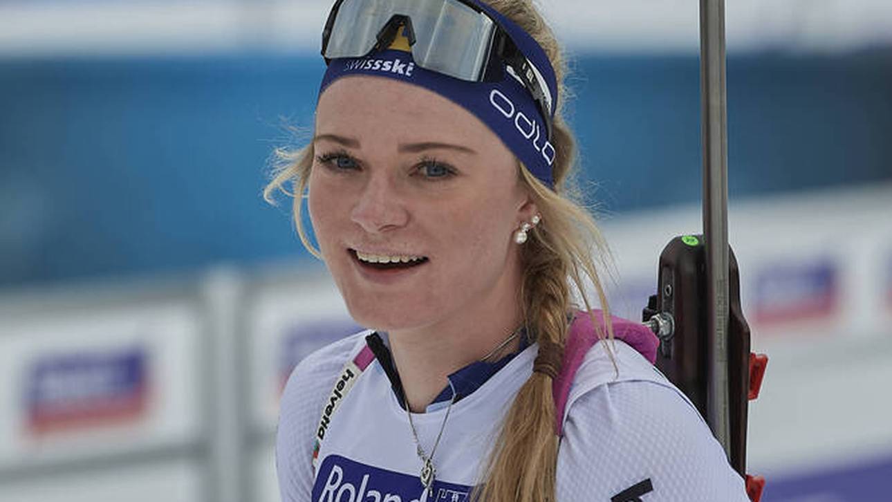 Amy Baserga erreichte ihr erstes Podium im Biathlon-Weltcup