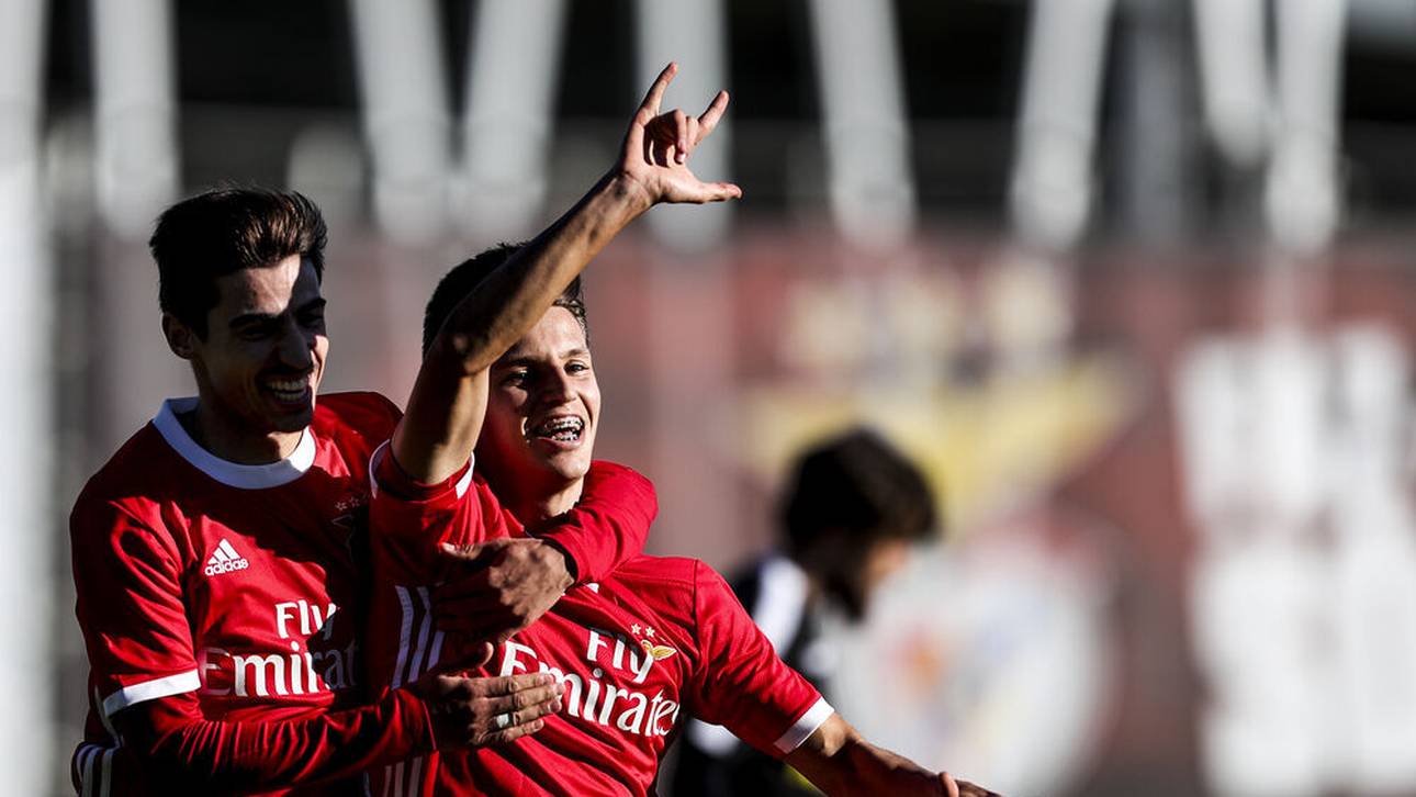 Bei Benfica in der UEFA Youth League war Tiago Dantas (r.) der überragende Spieler.