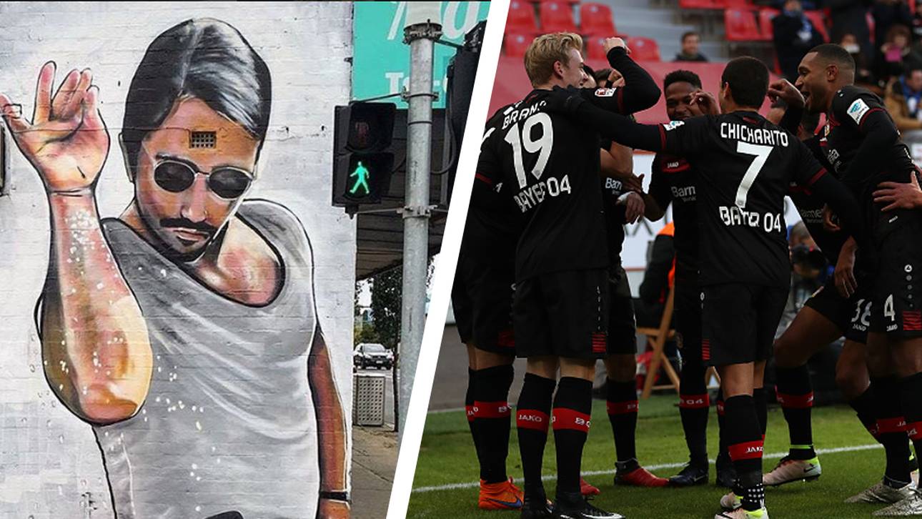 Bayer feiert Tor mit „SaltBae-Jubel“