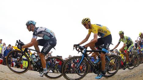Tony Martin (l.) und Christopher Froome bei der Tour de France 2015