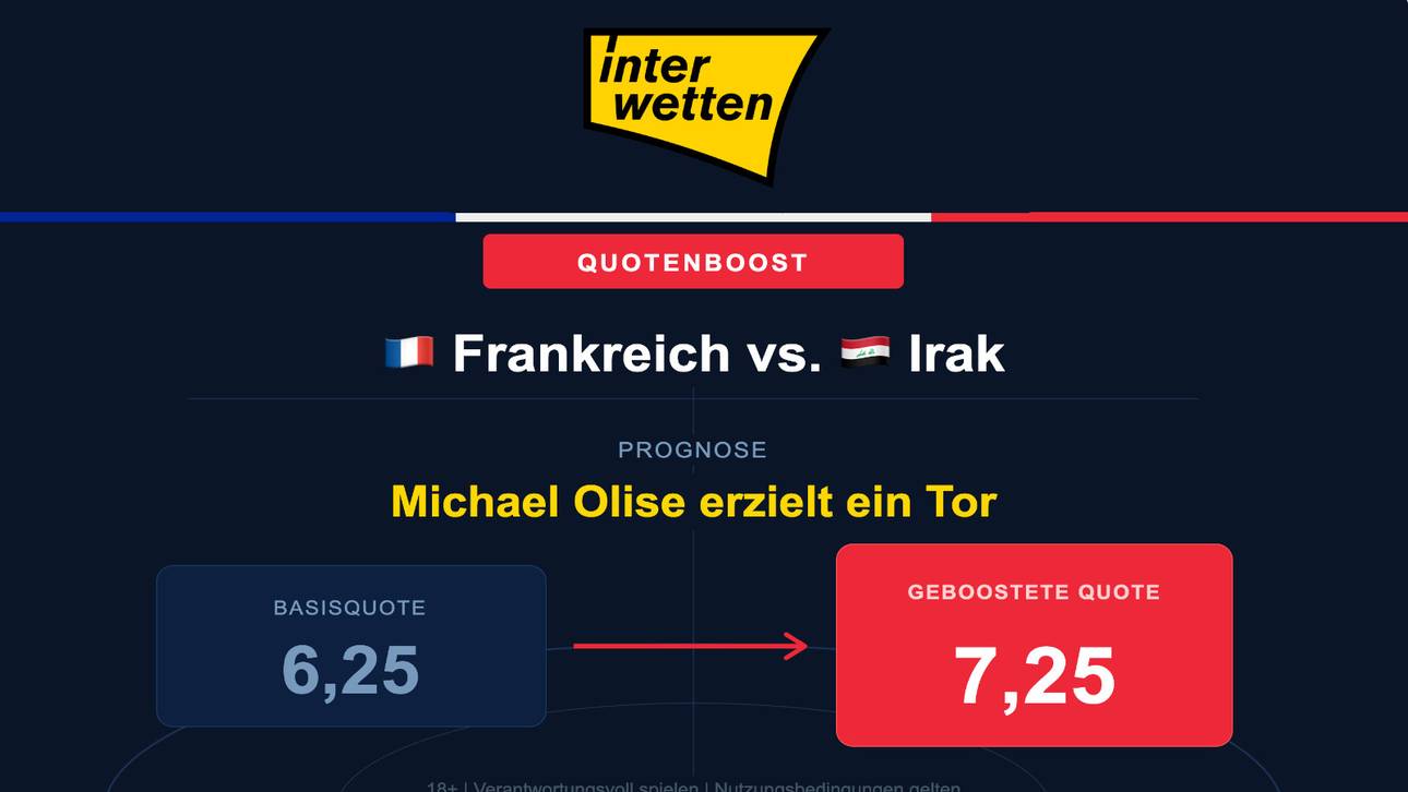 WM-Kracher mit Quote 7,25: Interwetten zündet den Olise-Turbo gegen den Irak!
