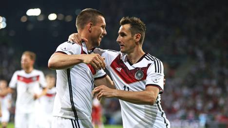 Lukas Podolski und Miroslav Klose