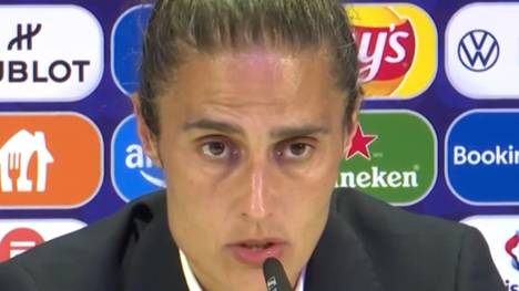Spanien schafft trotz zweier verschossener Elfmeter mit einem 2:0-Erfolg gegen die Schweiz den Einzug ins Halbfinale der Frauen-EM. Nach der Partie zeigt sich Trainerin Montse Tomé zufrieden.
