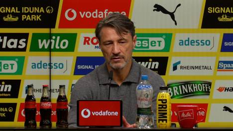 Borussia Dortmund kommt über ein Unentschieden gegen RB Leipzig nicht hinaus. Trainer Niko Kovac spricht nach dem Spiel darüber, wie schwer es am Ende des Spiels war, Risiko und Chance abzuwägen. 