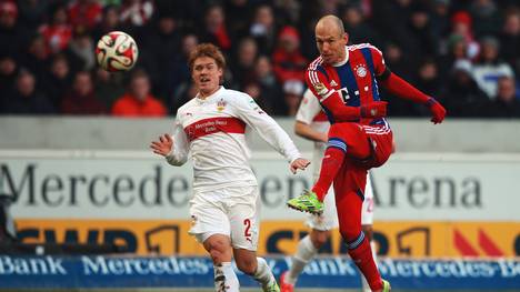 Arjen Robben vom FC Bayern gegen den VfB Stuttgart