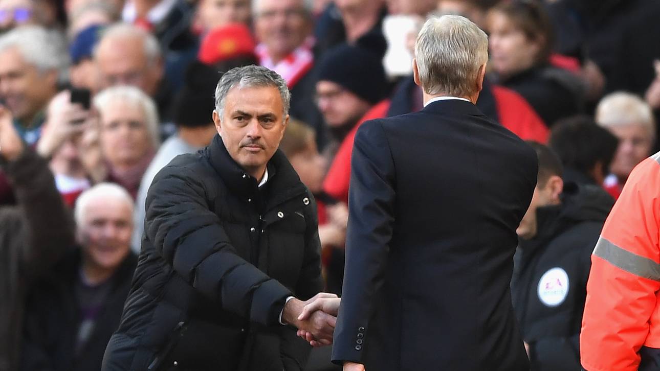 Mou und Wenger mit No-Look-Gruß