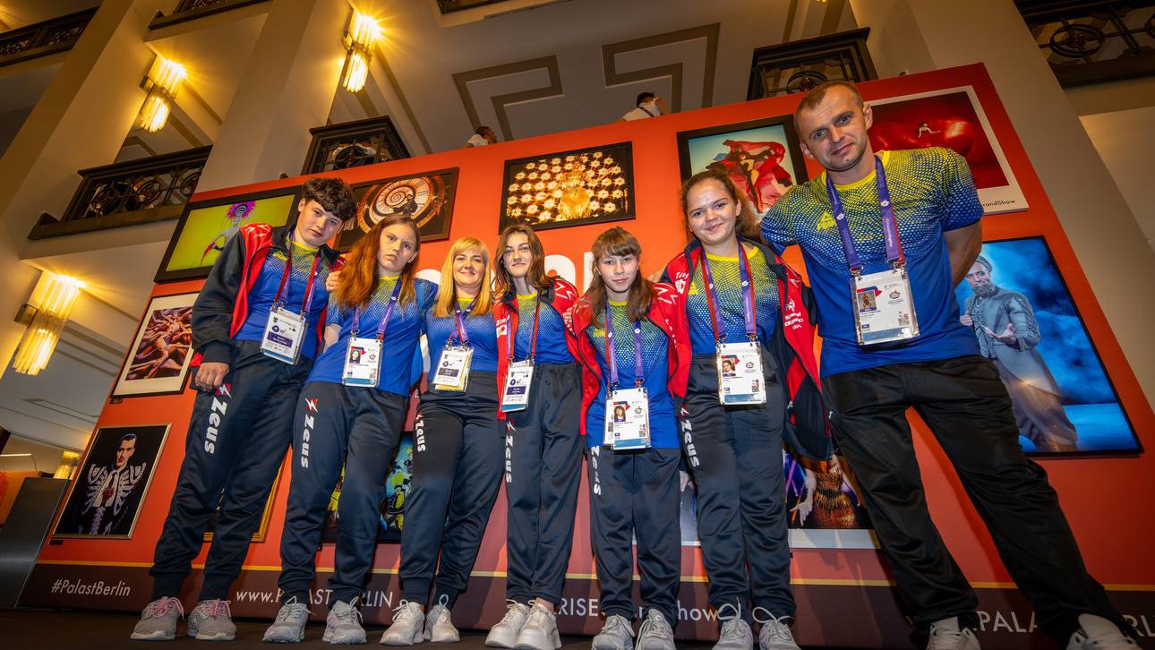 Die Delegation Special Olympics Ukraine beim Empfang der Berliner Host Towns im Fried-richstadtpalast