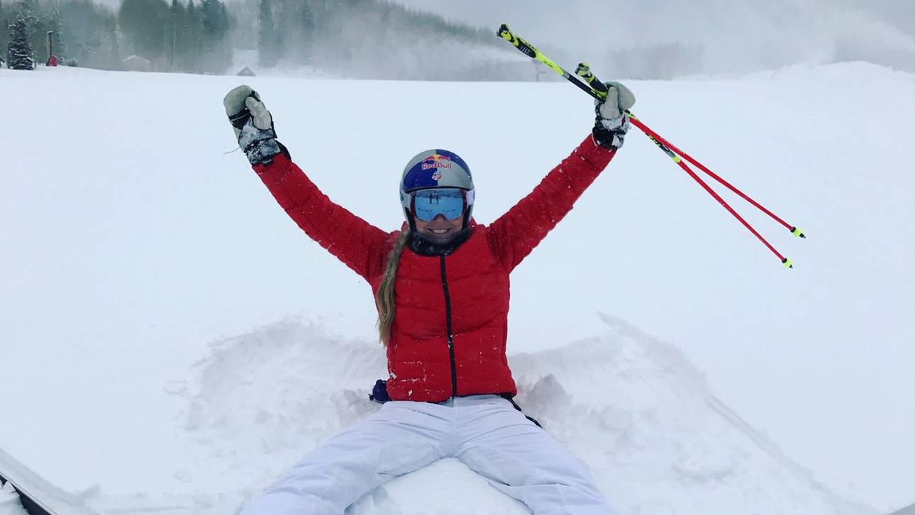 „So glücklich“: Vonn zurück auf Skiern