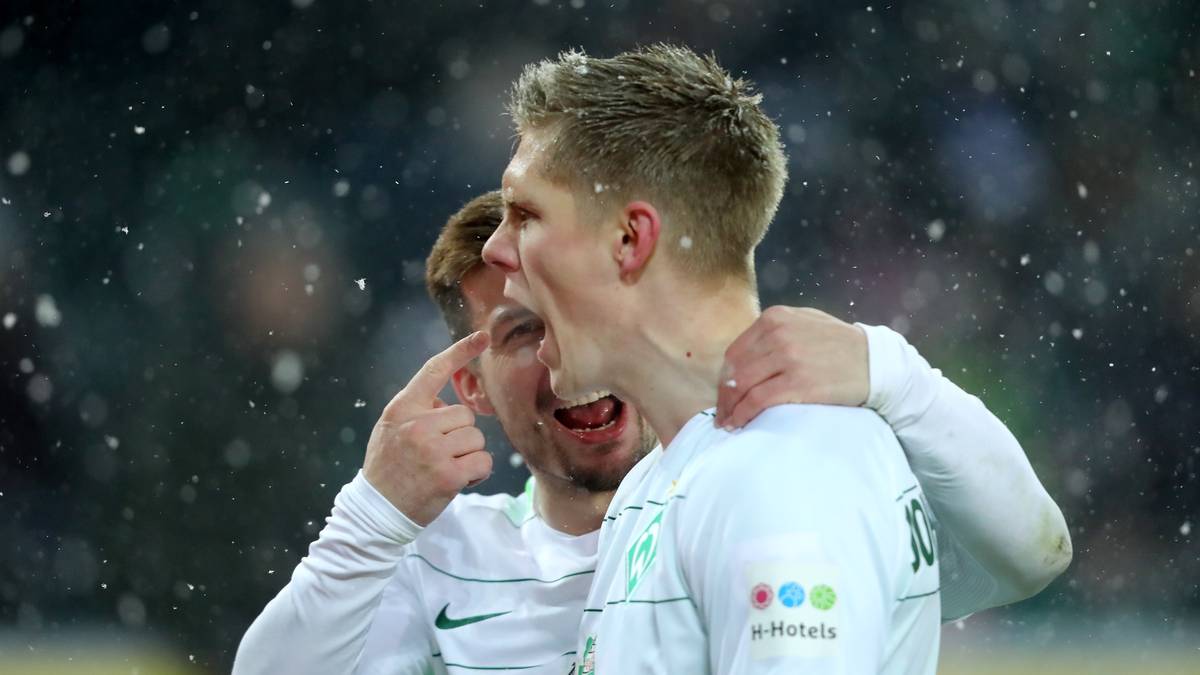 Bremen kommt sogar noch zum Punktgewinn. Aron Johannsson schließt einen guten Angriff ab und wird von seinen Teamkollegen bejubelt