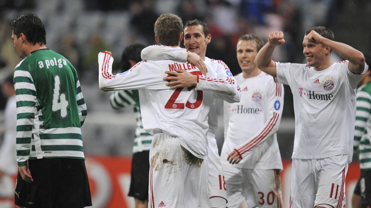 PLATZ 6: FC Bayern - Sporting Lissabon 7:1 - Auch der FC Bayern München ist mit zwei Kantersiegen vertreten. Im Achtelfinal-Rückspiel in der Saison 2008/09 zerlegt der Rekordmeister die Portugiesen mit 7:1