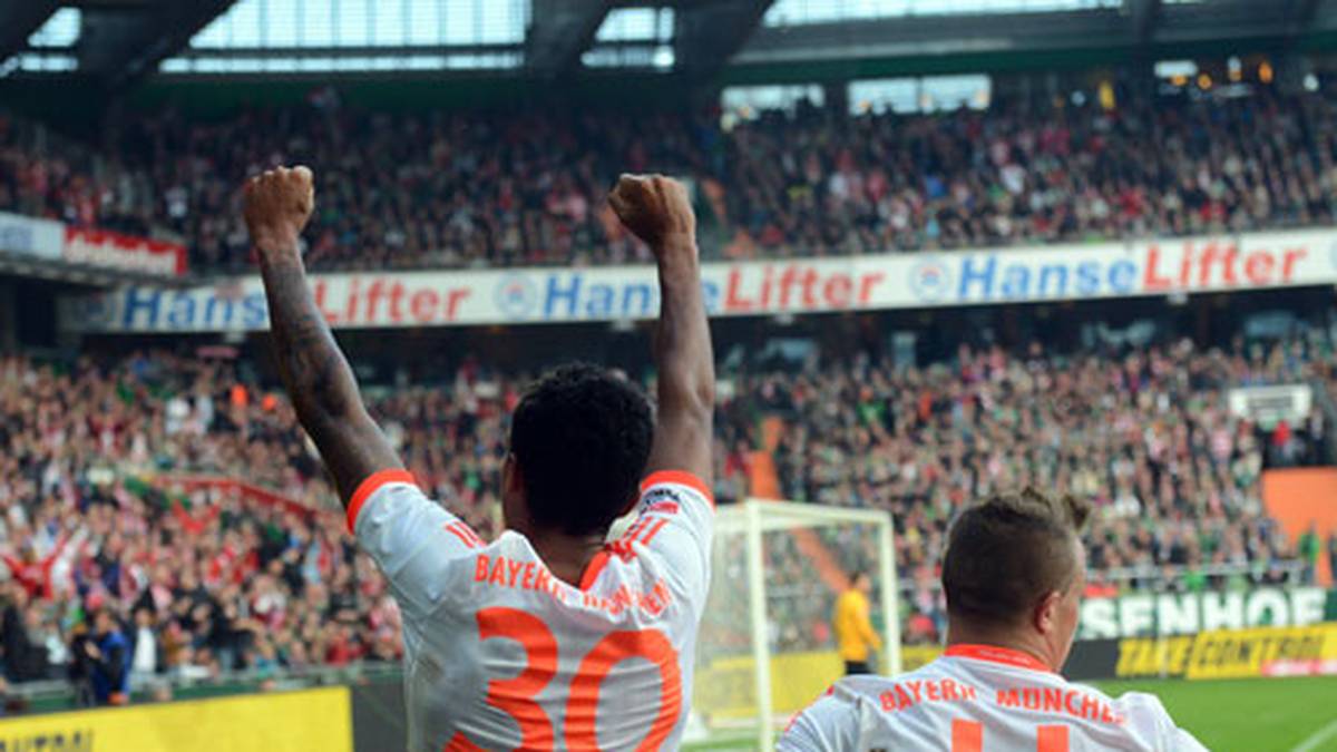 Eine Seltenheit bekommt das Bremer Publikum in der folgenden Spielzeit zu sehen: Luiz Gustavo erzielt in Bremen eines seiner sechs Bundesligatore für den FC Bayern. Ein später Doppelschlag beschert den Gästen drei Punkte