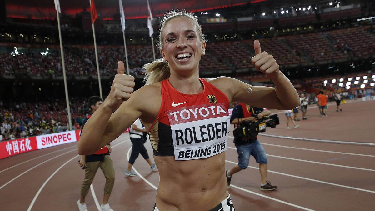 Cindy Roleder ist die Überraschung des Tages aus deutscher Sicht. Sie holt sensationell Silber über 100-Meter-Hürden