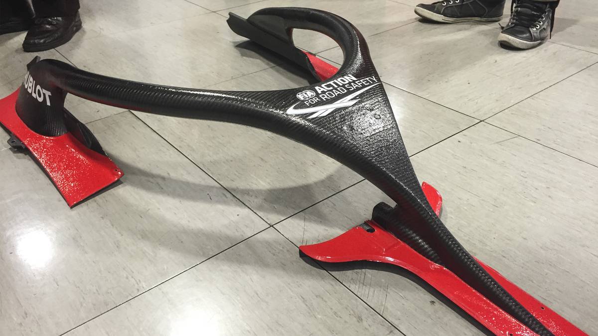 So sieht der Cockpitschutz aus, wenn er noch nicht auf einem Boliden montiert ist