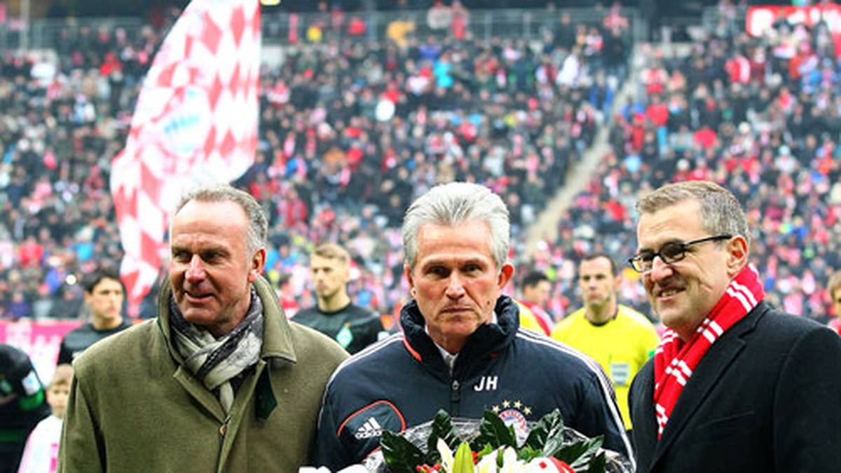 Das Rückspiel im Februar 2013 ist gleichzeitig das 1000. Bundesligaspiel als Trainer und Spieler für Jupp Heynckes