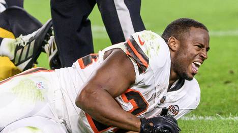Runningback Nick Chubb erleidet eine schwere Knieverletzung beim NFL-Monday Night Game zwischen den Pittsburgh Steelers und den Cleveland Browns.