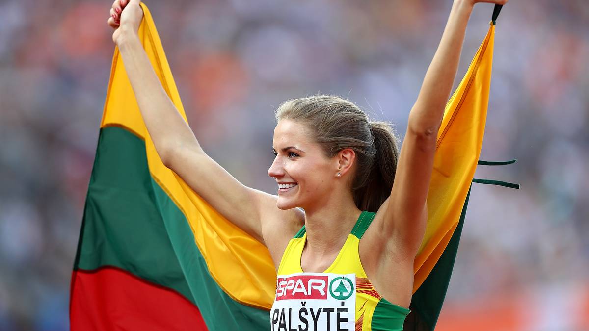 Airine Palsyte (Litauen): Die 24-Jährige freute sich bei der EM 2016 in Amsterdam über Silber im Hochsprung