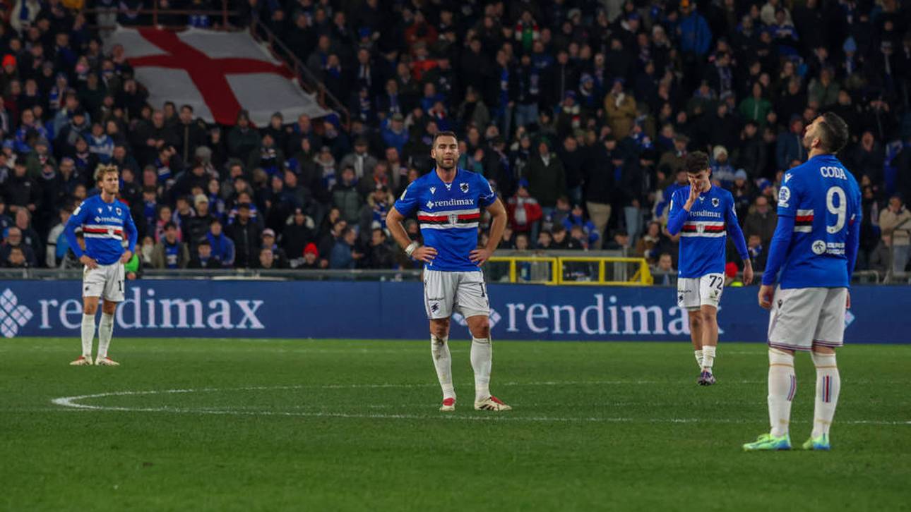 Sampdoria Genua steht nur einen Platz vor den Abstiegsrängen