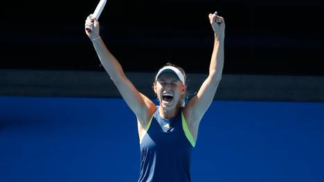 Caroline Wozniacki steht zum ersten mal in einem Finale bei einem Grand-Slam-Turnier