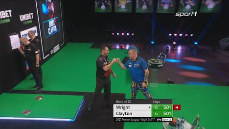 100% Checkout-Quote und ein 3-Darts-Average von 101 Punkten reichen Peter Wright nicht zum Sieg gegen Jonny Clayton.