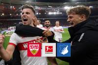 Der VfB Stuttgart sichert sich gegen Hoffenheim in der letzten Minute einen Punkt. Ermedin Demirovic trifft spät zum 1:1. 