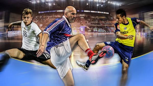Max Meyer, Zinedine Zidane, Neymar beim Futsal