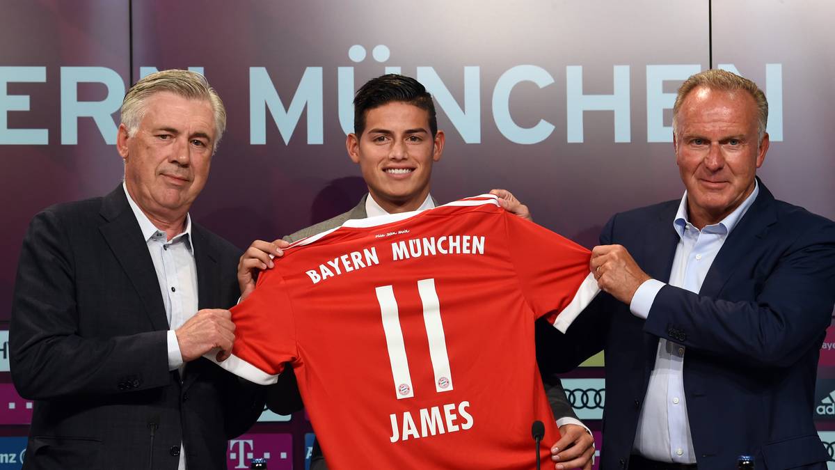 1. JAMES RODRIGUEZ: Mit einer Gesamtfollowerzahl von 76,9 Millionen Followern in den sozialen Netzwerken ist James Rodriguez der neue Social-Media-König beim FC Bayern. Instagram: 32,1 Mio. - Twitter: 12,6 Mio. - Facebook: 32,2 Mio.