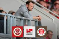 Der FC St. Pauli feiert bei Wehen Wiesbaden die Zweitliga-Meisterschaft. Die Hausherren retten sich dennoch in die Relegation - in der ihr Trainer aber wohl erst einmal zuschauen muss, weil er die Nerven verliert.