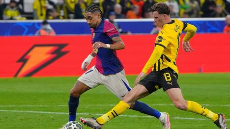 Groß (r.) im Spiel gegen den FC Barcelona
