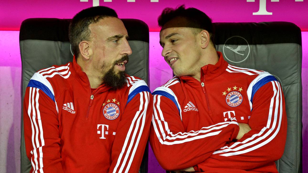 Xherdan Shaqiri (r.) schwärmt von Franck Ribéry 
