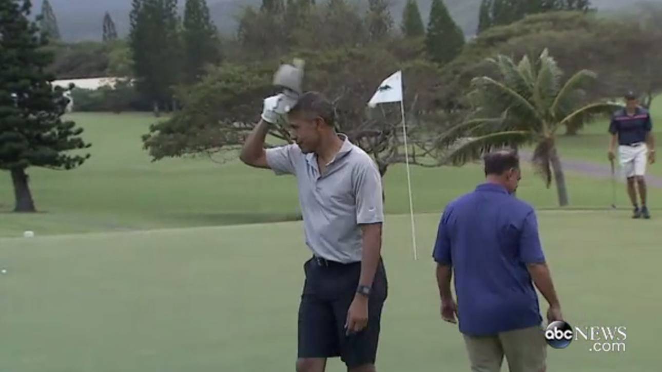 Präsident Obama glänzt als Golfer