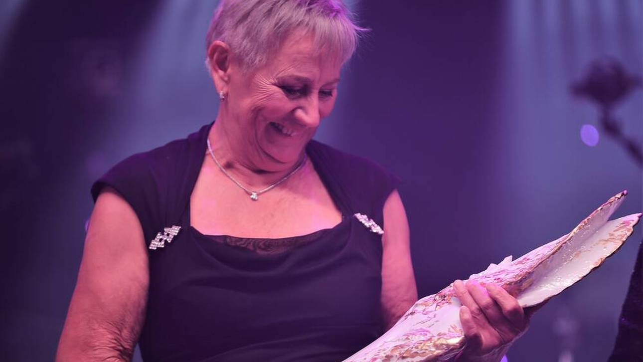 Renate Stecher wurde 2022 beim Deutsche Sportpresse-Ball in Frankfurt am Main als Legende des Sports geehrt