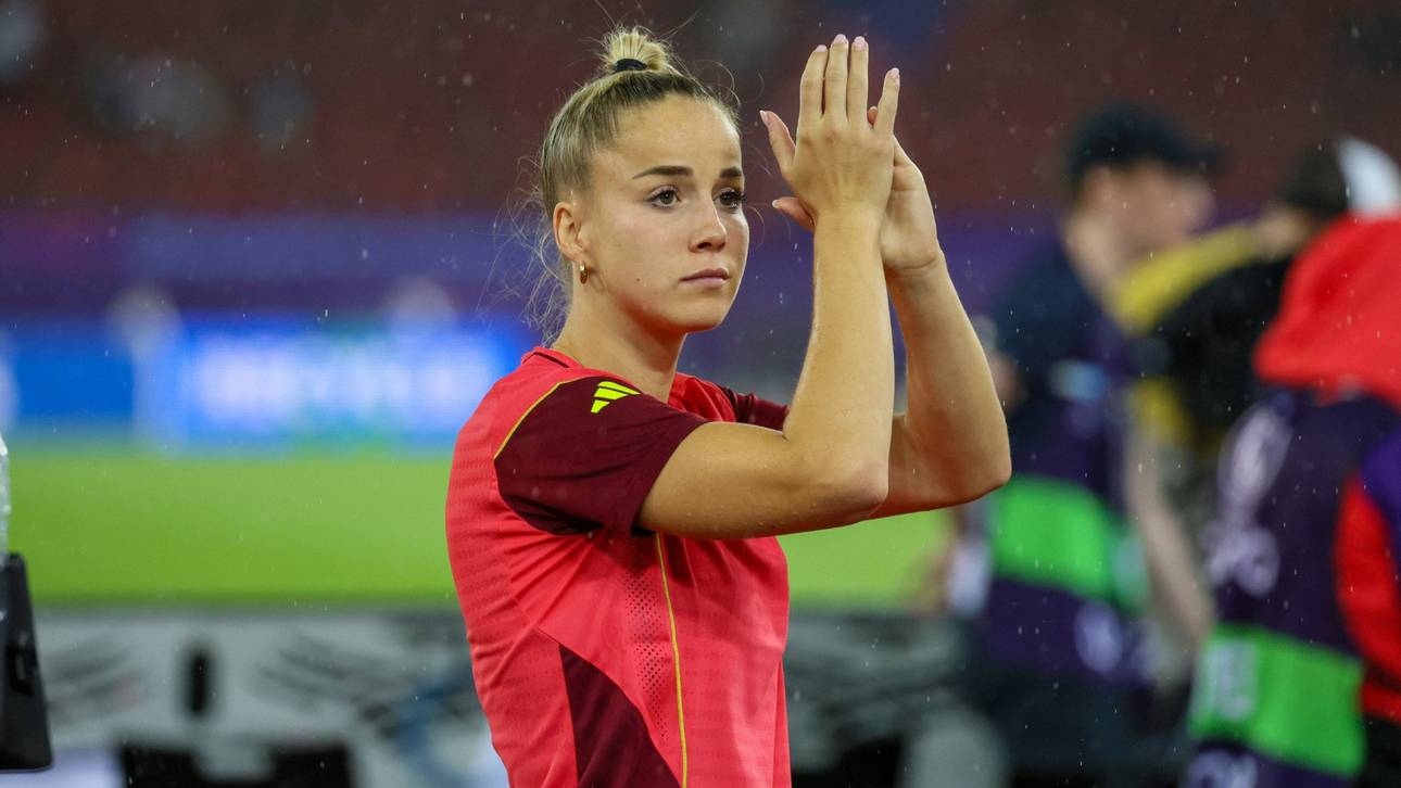 Giulia Gwinn bedankt sich bei den deutschen Fans