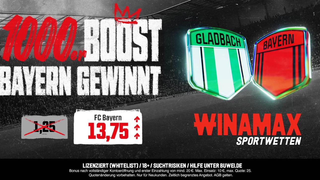 Bayern vs Gladbach - Winamax Quotenboost 