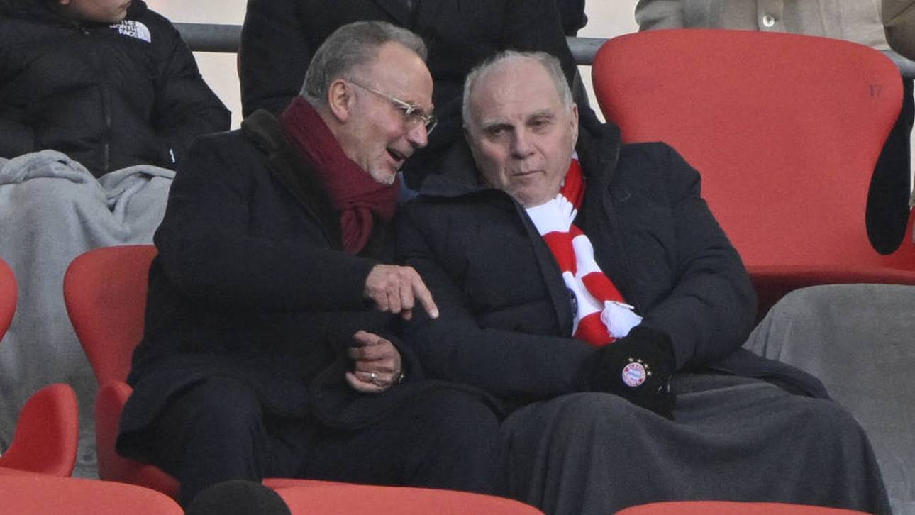 Hoeneß-Ausflug in Bayern-Kabine!