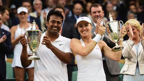 Leander Paes und Martina Hingis in Wimbledon 2015