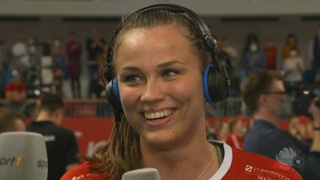 Sarah van Aalen und der SC Potsdam stehen erstmals in einem Finale um die Deutsche Meisterschaft. Nach dem Spiel gibt die Zuspielerin Einblicke in ihre Gefühlswelt.