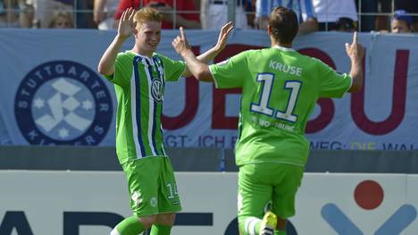 Kevin De Bruyne und Max Kruse wollen auch gegen Eintracht Frankfurt wieder jubeln
