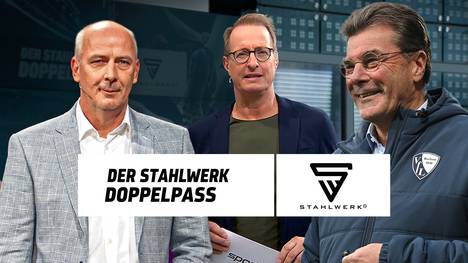 Dieter Hecking (r.) ist am Sonntag zu Gast im Stahlwerk Doppelpass