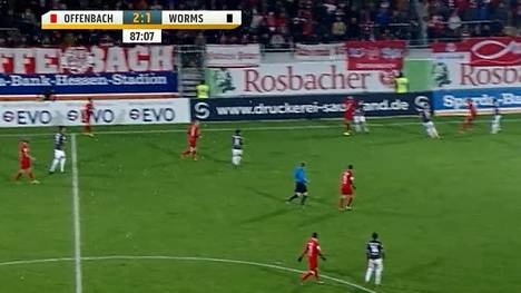 Wormatia Worms gelingt der Anschlusstreffer gegen Kickers Offenbach
